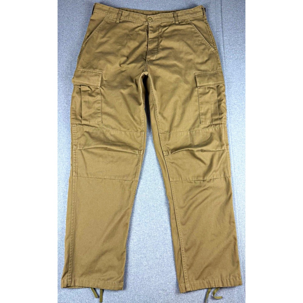 Rothco BDU Tactical Cargo Pants Tan Cotton Blend Size L RN37572